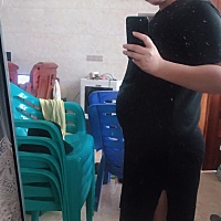 36周➕啦。这肚子走出去都说小。