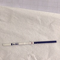 两个牌子的试条都是好浅好浅。正常明天才到月经期  但是这几天又感觉要来月经 胸部胀痛 肚子也有点痛  ...