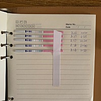 求问这是什么情况，8月17号来的大姨妈。8月23号结束了。26开始测有弱阳显示，今天早上还有，结果中午突...