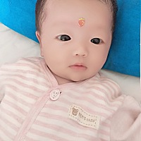小欣欣满月了