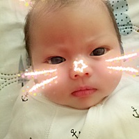 今天出关了🎉🎉 来一张宝贝的满月的照片😊😊