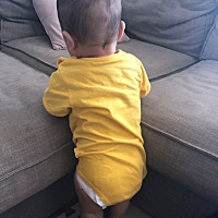 看的出是六个月女宝吗，都想站着了
