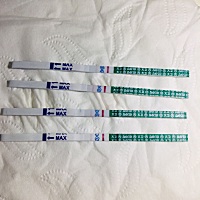 老公觉得不可思议 不相信  然后又一次性试了几根.好像是中啦 😄