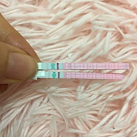 10.4号排卵期同房，10.15号再同房，每个月23号来月经，还没来，有淡淡的粉色出血，测试了一下，我是没有...