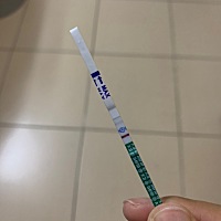 第一次备孕，排卵期是10号左右，大姨妈推迟两天了，24号早上测了一下，老公说是染色了，但我还是觉得好...