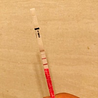 买的排卵试纸，今天第一次测就是这个样子，请问是快排卵了吗？我打算明天去医院监测看看，可是又怕已经...