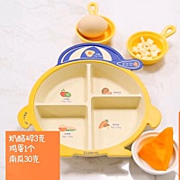 【鸡蛋南瓜盅】 月龄：一周岁以上 食材：奶酪碎3克，鸡蛋1个，南瓜30克。 做法： 1. 南瓜切块，蒸...