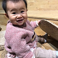 用粥洗头的宝宝，吃饭太难了……k