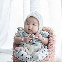 这是百天照的，现在宝宝4个月14天了
