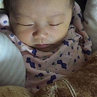 吃饱了 宝宝👶睡的好香 呼呼的响声 真快今天十四天了 陪着宝宝一天天长大