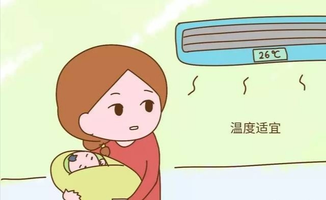 夏季坐月子可适当吹空调，能预防疾病如湿疹等，但应控制在26摄氏度左右。为了防范中暑，产妇坐月子不能捂得太厉害，空气流通是散热、降低环境温度的最好方法。产妇房间可以适当开空调或者吹风扇，把房间温度降下来，但不能让空调风对着产妇和宝宝吹。