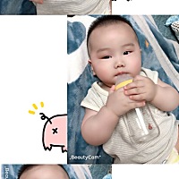 硕硕～自己抱着🍼🍼喝水