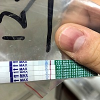 下面两条是昨天的，上面两条是今天的，9号排卵，末次11月22，为什么没有加深，是不是生化了