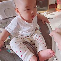 上午吃了4.5口苹果，下午吃油麦菜兑了一勺米粉，基本上全吃了，吃的多不多呀