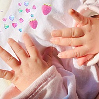 宝宝👧🏻满月啦🌕 愿你健康平安、幸福快乐♥️