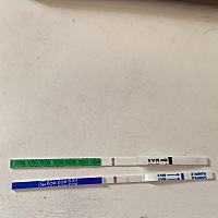 大家帮忙看看怀孕没有，第一根是排卵期同房第8天的，第二根是排卵期第9的，感谢！