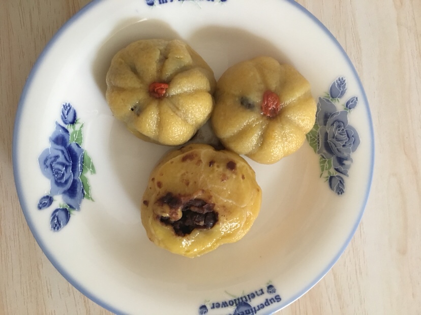 辅食：南瓜红豆糯米糕