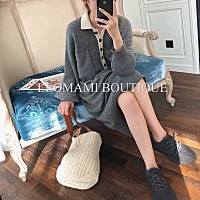 灰常减龄的一款polo羊毛针织连衣裙 谁穿谁就是小姑娘哈哈 发现喜欢慵懒版型的辣妈实在太多了 每次这种慵...