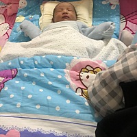 3月2日，早上五点三十七分，喜提女宝宝一枚。体重3200克。