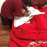 感谢妈妈尽心尽力的照顾我的儿子
