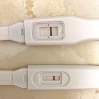 昨天下午试了2支  不敢相信有没有。今天早早起来  又试了2支不同的。上个月15号来的月经  这个月希望不...