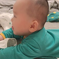 之前觉得有点平，现在给他左右睡又担心额头变窄后脑突出，现在都不知道要怎么睡了，只能左睡右睡平躺睡...