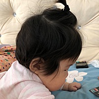 原来侧面很扁的，后脑勺也没那么尖了。