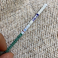 今天早上去验血了，不晓得会不会怀 末次3月25。 4月9号排卵 测出一点点印的第三天 好怕下午去拿结果...