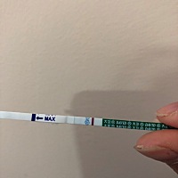 从19号连续测了4天 今天早上终于有点反应了😭眼睛都看花了，不知道是不是意念灰😭 原本姨妈应该16-1...