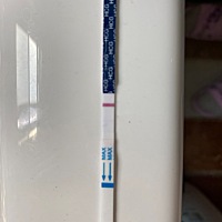 之前测都是白板，今天测开始有浅浅的印子了，拍的不太清楚。
