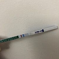 排卵第九天开始测的 昨天晚上终于测出来有印子 就浅浅的一条 好怕是自己眼花 今天早上测也是这样的 希望...