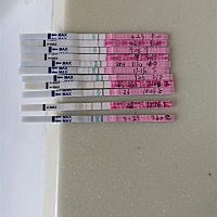 这个是强阳吗？第一次用大卫测出强阳！可为什么在第一根4月23号之前也有强阳，但没今天这根红，我今天早...