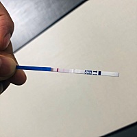 5.10号用排卵试纸测出了强强强阳，然后第二天减弱，期间安排了三次，然后图一是到了5.21号测的，图二是...