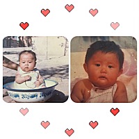 左边是爸爸，右边是妈妈~看看像谁比较多~