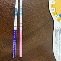 大家帮我看下，在网上买了备孕套装，心血来潮试下，排卵试纸和验孕试纸一起试的，双杠，后来单独试了验...
