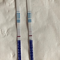 6月8日排卵的，本来是明天的例假，今早就说测一下，然后就出现稍微明显的那根，把我吓得再测了一下就是...