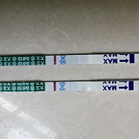 这是意念灰还是有了？不放心早上测了两次，也不知道第二次算不算晨尿了，都是没吃饭时测得！