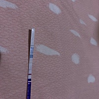 眼睛都看痛了，月经时间是8月3号才到，今天7月27号早上测试的我觉得一条红线若影若现的，各位姐妹帮我看...
