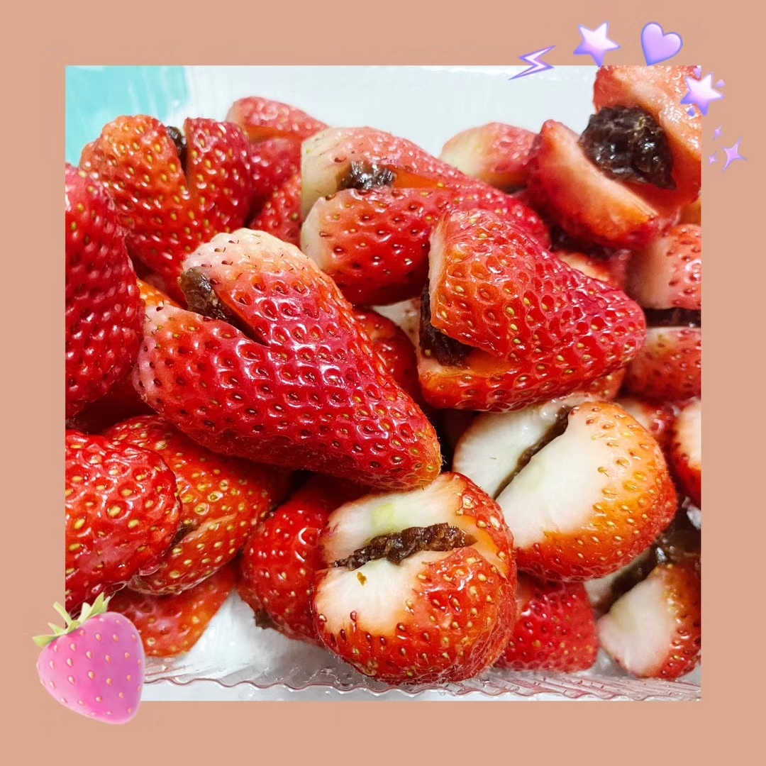 老公做的我喜欢的网红乌梅草莓🍓真的超级好吃