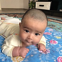 时间过的真的很快呀。当初还在我怀里的小不点。已经五个月 怀里也快装不下。也没以前累了。 终于可以安...