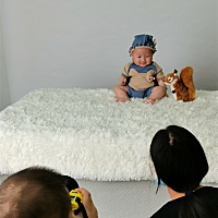 我的刀刀宝贝满百天啦，希望我的男孩健康快乐的长大，长大后成为一个，有担当，有温度，赤诚善良的男孩...