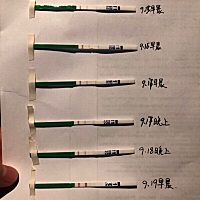 今天早晨测的，这是还上了，还是排卵中