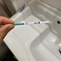 10月19号来的月经，正常应该11月16来月经，刚才无聊试了一个，自己不太会看，谁能帮我研究一下，谢过了