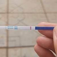 明天姨妈日，今天测了一下，一条杠！