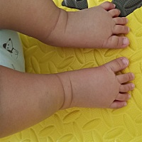 三宝越来可爱了，连脚丫子都那么可爱！