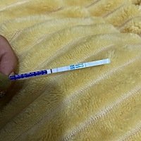 备孕第一个月 大姨妈推迟了四天 今天晚上测的 这是怀了嘛？