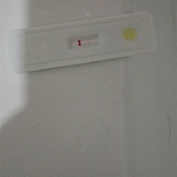今早测的，另一条线不是很清楚，但是能看见，相机拍的不清楚