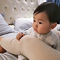 我的宝贝崽，今天哭着叫了几声妈妈，把大家都给乐坏了，虽然知道是碰巧，但是叫的好标准哟，哈哈哈哈，...