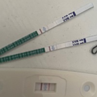 离经期还有两天，抱着试一试的心情，测了一下，然后！！！然后就基本上一次厕所测一次，兴奋的睡不着，...