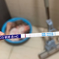 昨晚测还没有反应，今天早上又测了一次